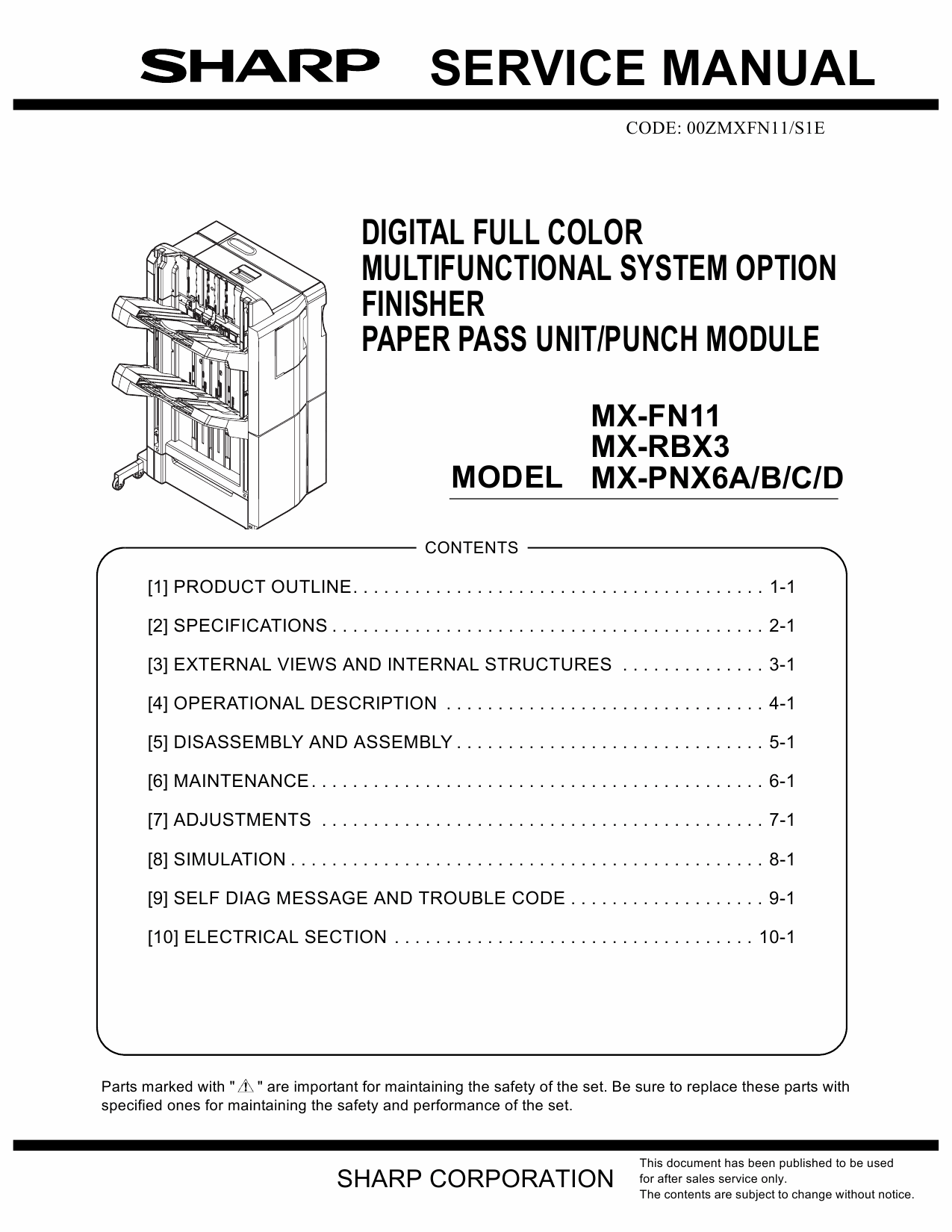 SHARP MX FN11 PNX6 RBX3 Service Manual-1